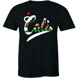 Cali Life Brown Grizzly Bear California T-shirt Te
